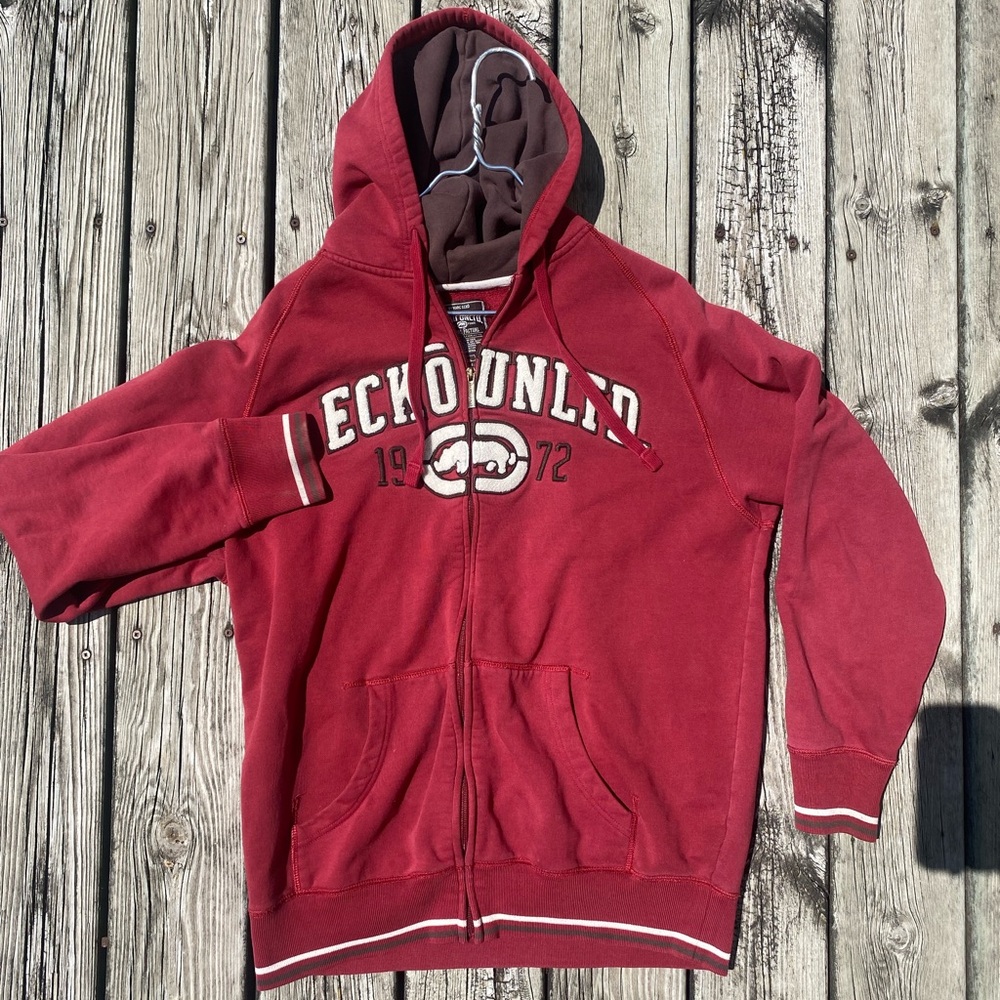 Marc Ecko Burgundy Hoodie with Logo